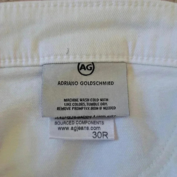 Adriano Goldschmied White Super Skinny Ankle Jeans Size 30 Legging Ankle Denim - Picture 10 of 16